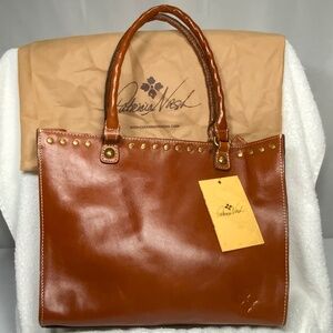 NWT - Patricia Nash Zancona Tan Leather Tote